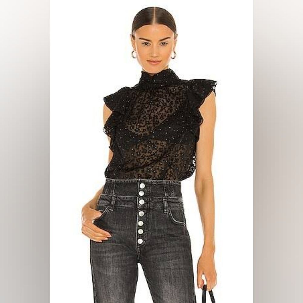 Sabina Musayev Mara Top in Black - Size S